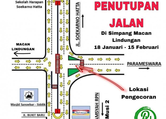 Ingat, Mulai Hari Ini Hingga 15 Februari 2023 Lampu Merah Macan Lindungan di Tutup, Inilah Jalan Alternatifnya