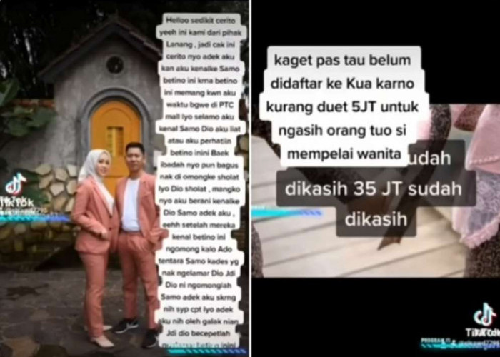 Beredar Video di Tiktok, Pasangan di Sumatera Selatan Gagal Nikah Hanya Karena Mahar Kurang 700 Ribu