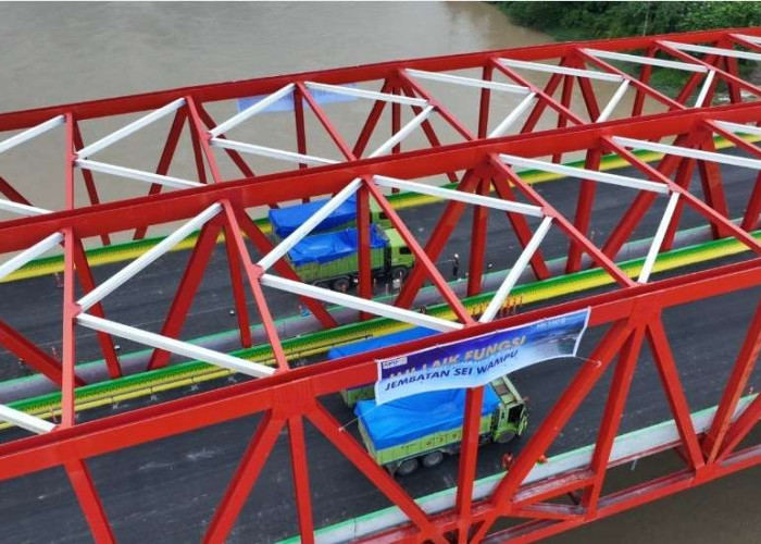 Jembatan Rangka Baja Terpanjang di Tol Trans Sumatera Sudah Dilakukan Uji Laik Fungsi