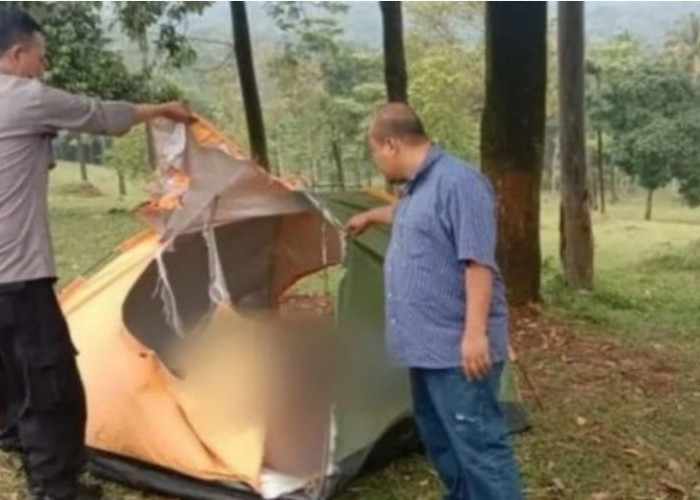 Sejoli Kemping di Bukit Waruwangi, Tenda Disambar Petir, Si Pria Tewas di Tempat