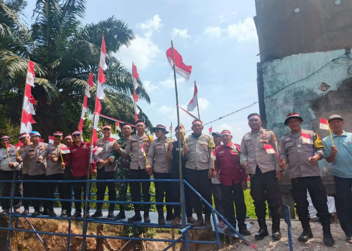 Jembatan Merah Putih Presisi Muba Siap Permudah Akses Sekolah Anak Desa  ​