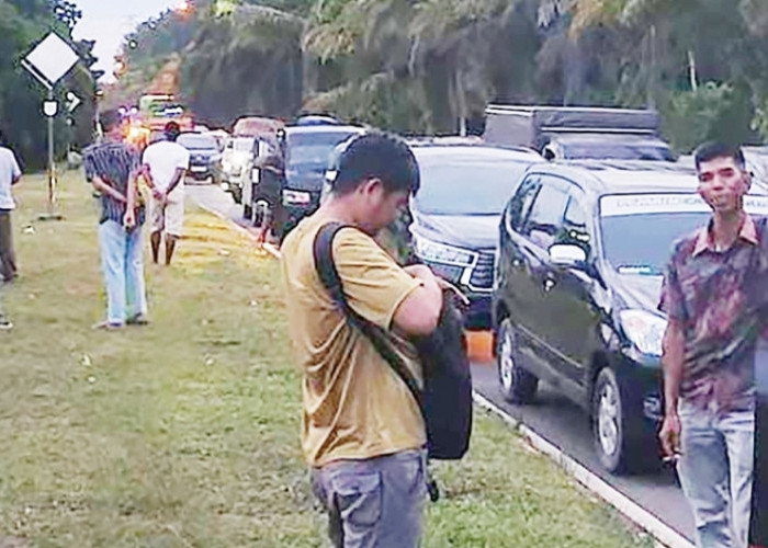 Viral, Macet di Jalintim Wilayah Banyuasin Jelang Momen Libur Nataru