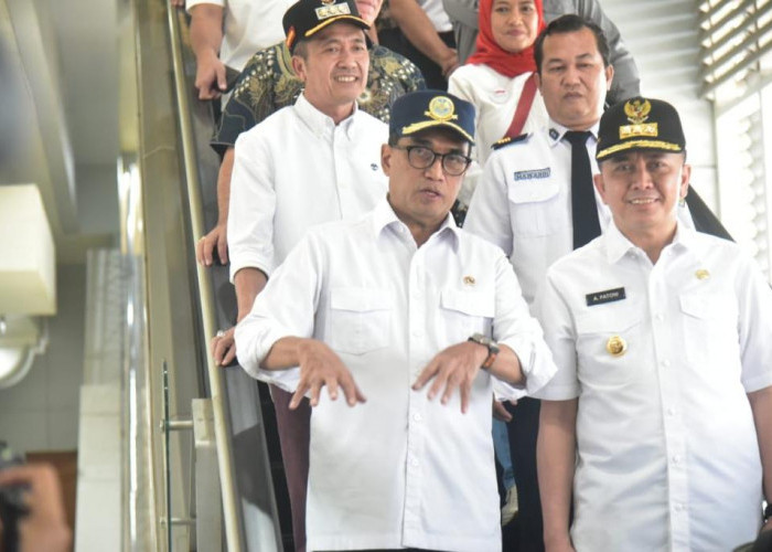 Menhub RI Bersama Pj Gubernur, Tinjau Fasilitas LRT Terintegrasi dengan Angkot Feeder Kota Palembang