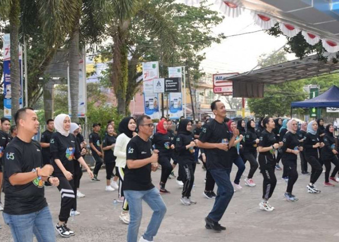 Peringati HUT Ke-66, BSB Cabang Sekayu Gelar Jalan dan Senam Sehat