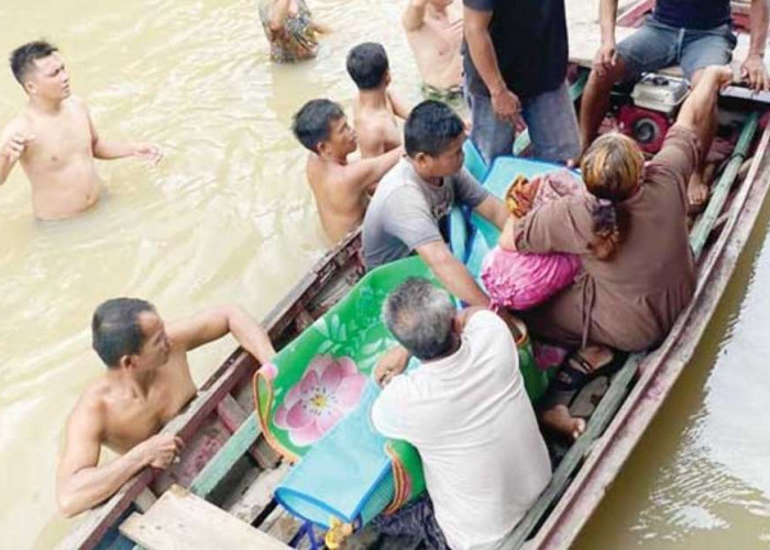 Banjir Masih Rendami Wilayah Muratara Setinggi 3 Meter, 1 Orang Pelajar MTsn Tenggelam