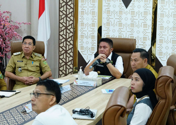 Gubernur Sumsel Ikut Rakor Virtual Bersama Mendagri, Penanganan Inflasi Hingga Antisipasi Cuaca Ekstrim