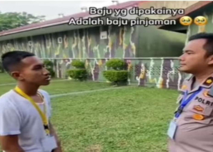 Viral, Video Pemuda Pakai Baju Robek dan Lusuh pada Seleksi Penerimaan Polisi, Netizen Doakan Lulus