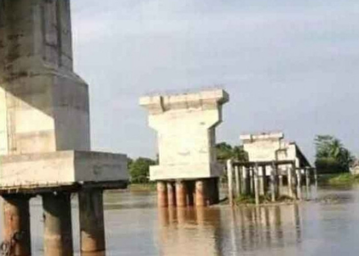 4 Tahun Mangkrak, Pembangunan Jembatan di Kabupaten Muba Ini Akan Dilanjutkan