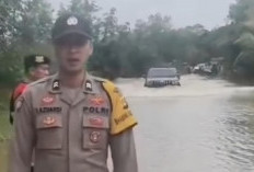 Jalan Lintas Musi Rawas–PALI Terendam Banjir, Pengendara Diimbau Tunda Perjalanan