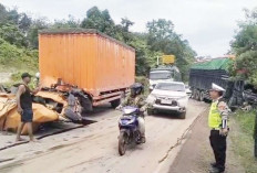 Dua Tewas dalam Tabrakan Truk di Jalintim Muba, Arus Mudik Palembang–Jambi Sempat Lumpuh