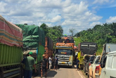 Macet Parah Jalintim Palembang–Jambi, Pemudik dan Mobil Bantuan Kemanusiaan Ikut Terjebak