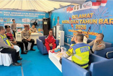 Arus Kendaraan di Exit Tol Kayuagung Ramai Lancar Saat Libur Nataru, Pos Pelayanan Beroperasi 24 Jam