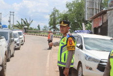 Kapolres Muba Turun Langsung Pantau Arus Mudik di Sungai Lilin, Lalu Lintas Padat Merayap