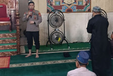 Jumat Keliling, Kapolsek Sungai Lilin Ajak Jamaah Masjid Al Amin Cegah Karhutla dan Jaga Kamtibmas