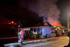 Ruko di Babat Toman Ludes Terbakar Dini Hari, Diduga Akibat Korsleting Listrik