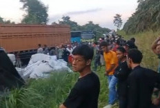Truk Fuso Terbalik di Jalintim Palembang–Jambi, Kembali Picu Kemacetan Panjang