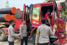 Polres Muba 'Sapu Bersih' Truk Besar di Jalintim–Jalinteng, 130 Kendaraan Diputar Balik