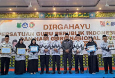 Puncak HUT ke-80 PGRI dan Hari Guru Nasional 2025 Muba Meriah Digelar di Sungai Lilin